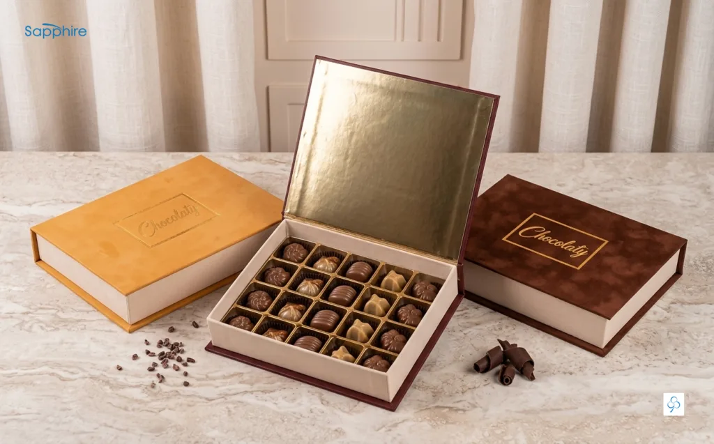branded luxury chocolate gift box for corporate gifting in uae