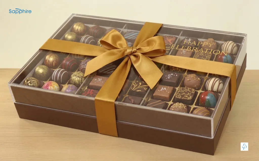 chocolate box structures manufactured according to product and presentation requirements.