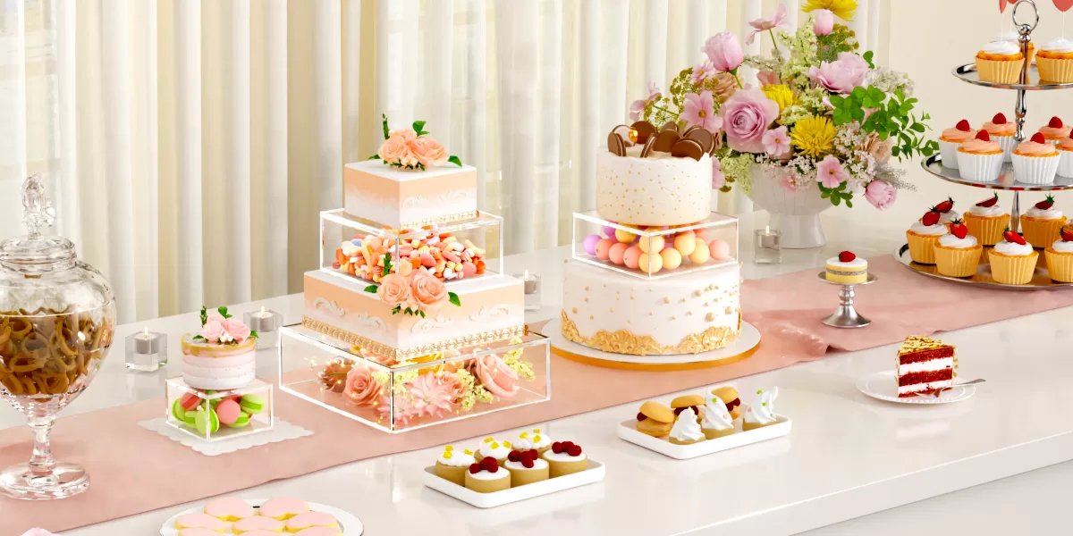 custom acrylic cake boxes: luxury cake packaging manufacturer