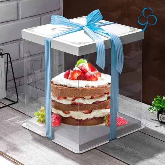 square tall cake boxes