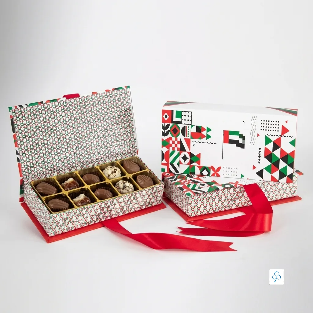 luxury uae national day corporate gift boxes with logo and premium finishing