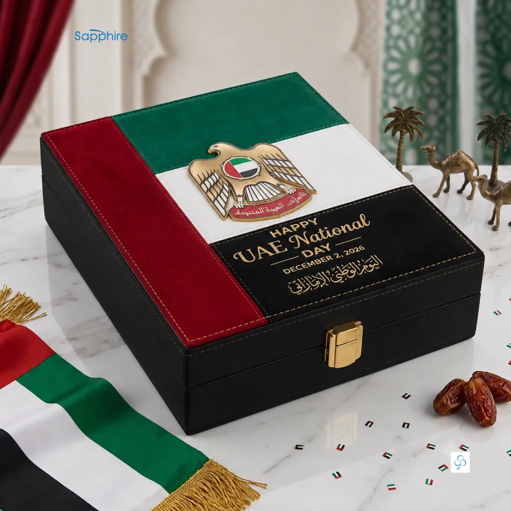 premium leather gift boxes made for uae national day gifting