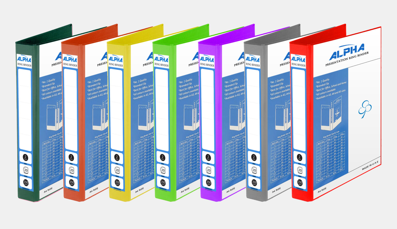 professional alpha presentation ring binders manufacturer in uae