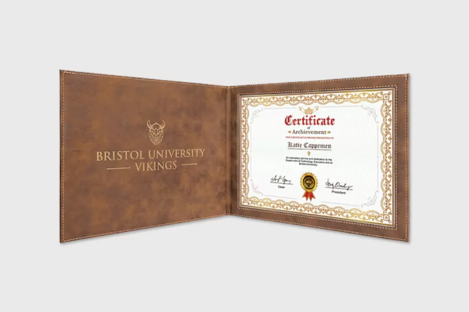 high-quality custom certificate holder folders in the uae