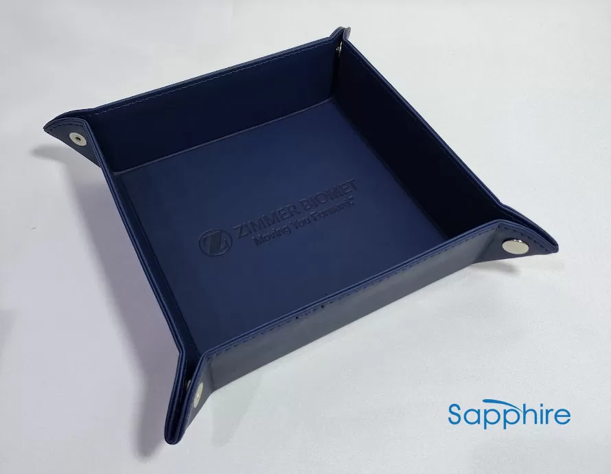 luxury leather desk tray for office