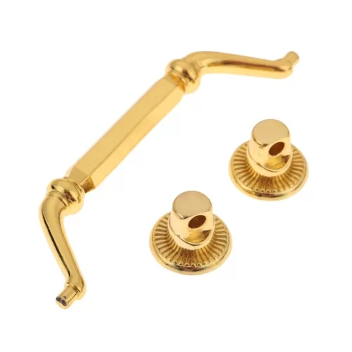 decorative gold metal handle with screw base, 38x83mm