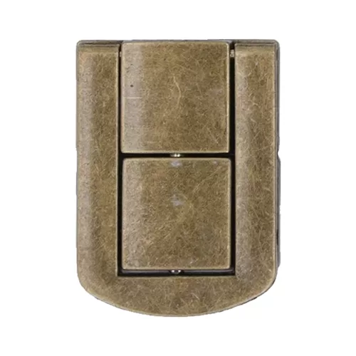 antique brass finish push lock clasp, model lq2532a, size 25x32mm