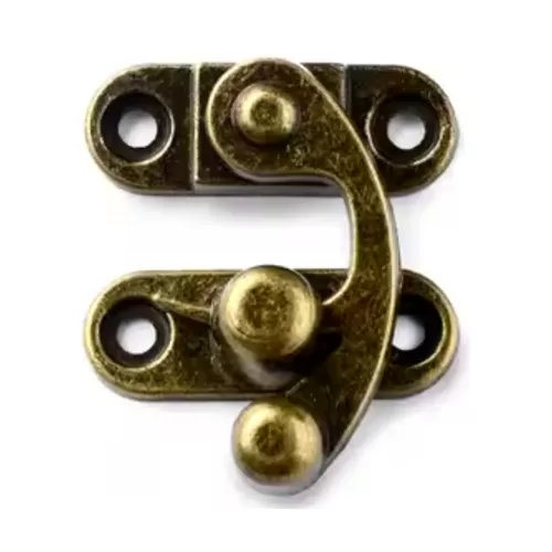 antique bronze hook-style clasp lock, model lq2529b, size 25x29mm