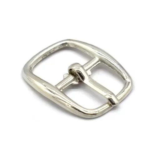 silver metallic buckle for straps or belts, 1.2x2.3cm