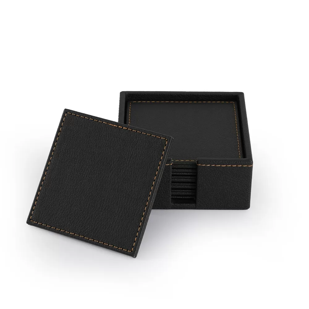 leather tea coasters - protect your desk with a luxury touch