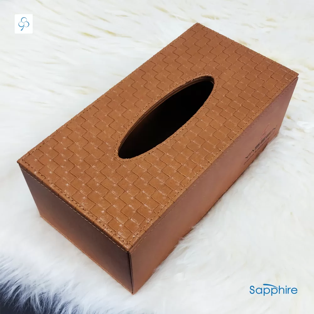 pu leather tissue box holder for hotel rooms