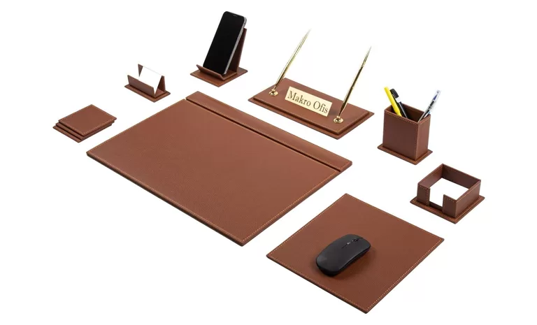 leather desk sets - made in uae
