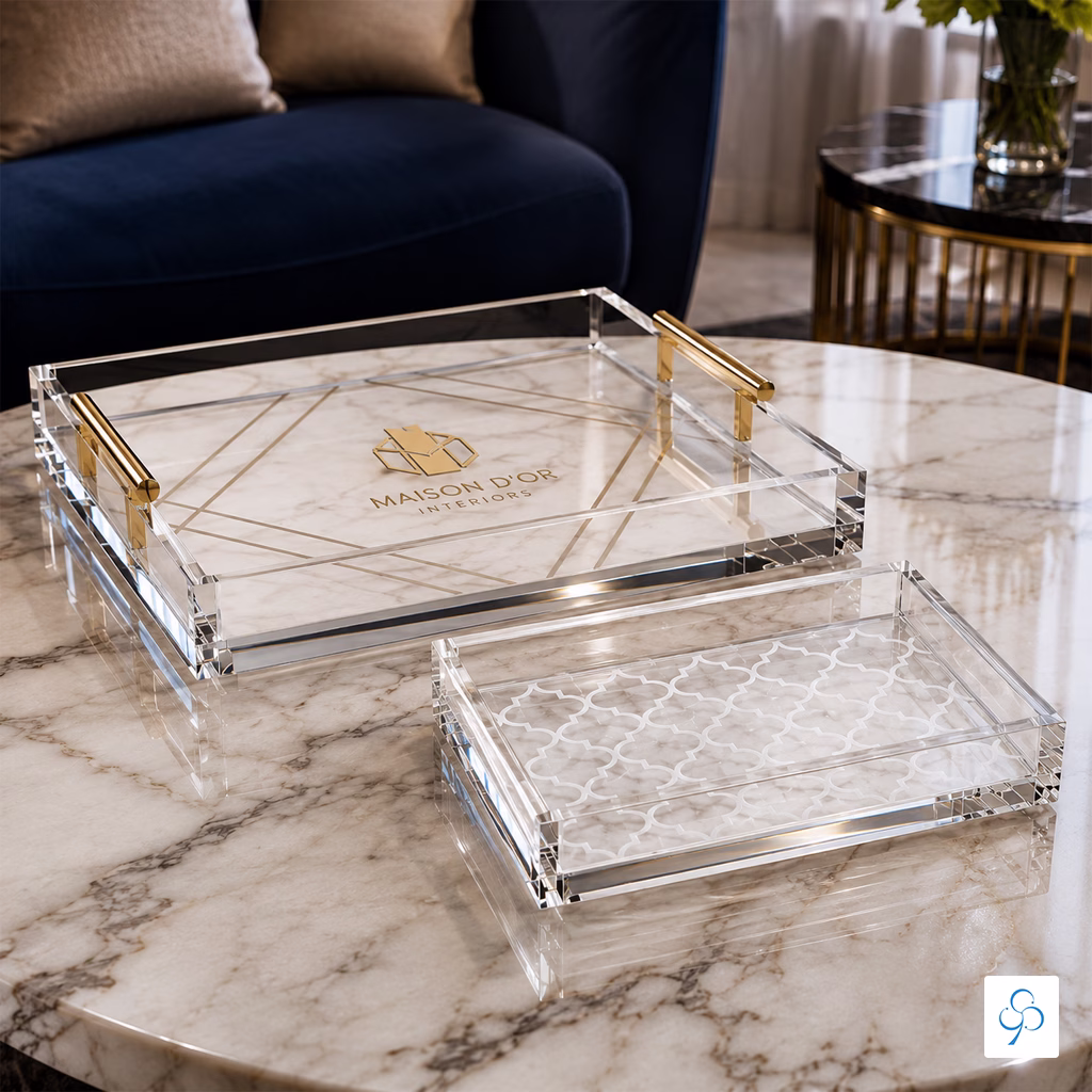 customized acrylic serving trays