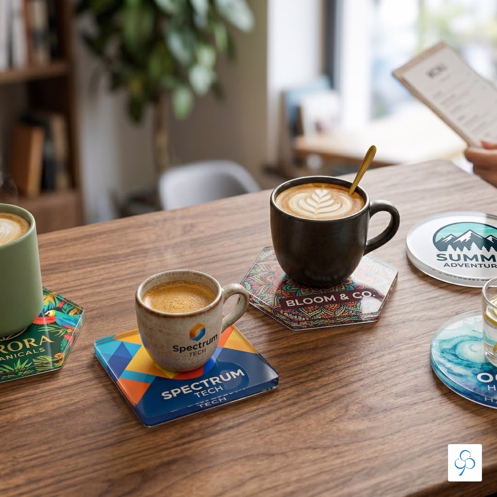 personalized acrylic tea coasters